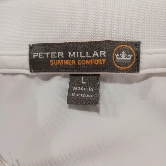 Peter Millar Summer Comfort Peachtree City Golf Club Short Sleeve Polo Shirt Lg - Picture 3 of 9